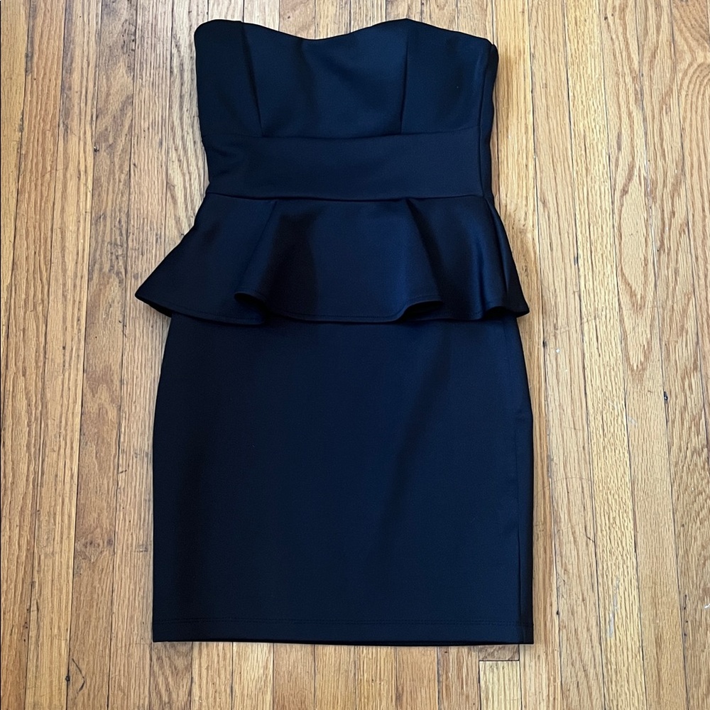 Elegant Black Peplum Dress
